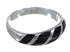 Jet Sterling Silver Silver Southwest Jewelry Ring Size 6-3/4 VX59939